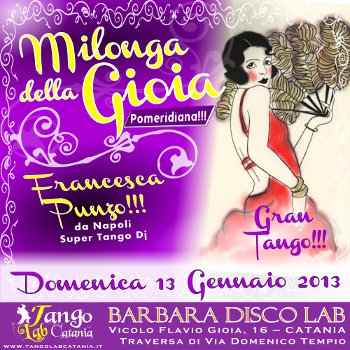 Milonga della Gioia 13 gennaio 2013