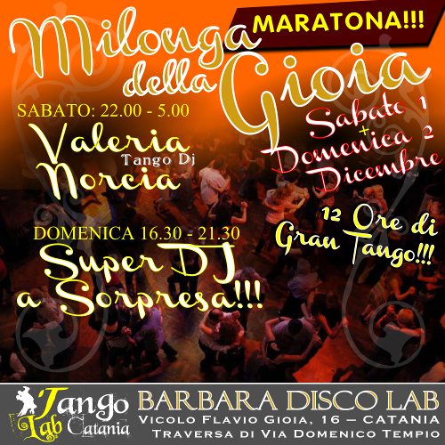 Milonga della Gioia Maratona