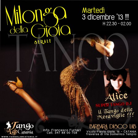 TANGO CATANIA MILONGA DEL 3 DICEMBRE 2013